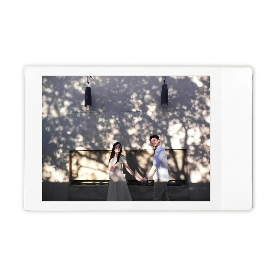 amangiri photography maternity session concrete walls and dappled light polaroid film