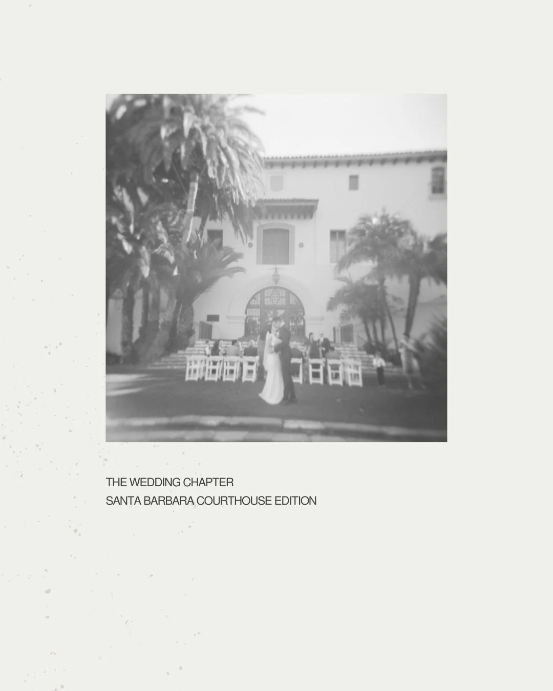 Santa Barbara Courthouse Wedding. ⁣
 ⁣
Not pictured--a protest going on in the background (can't remember what for). They paused the protest for the ceremony, and celebrated with their loudest cheers, and then went on their way for their purpose.  Th
