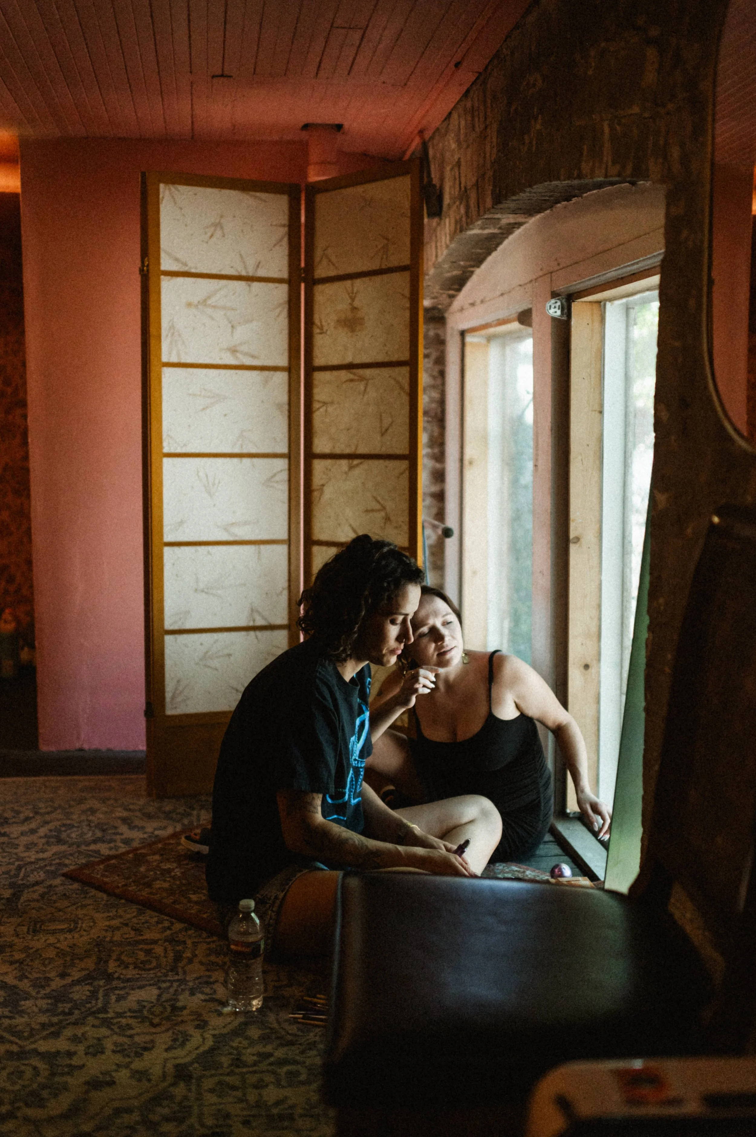 Bride getting ready before Ember wedding in Salt Lake City