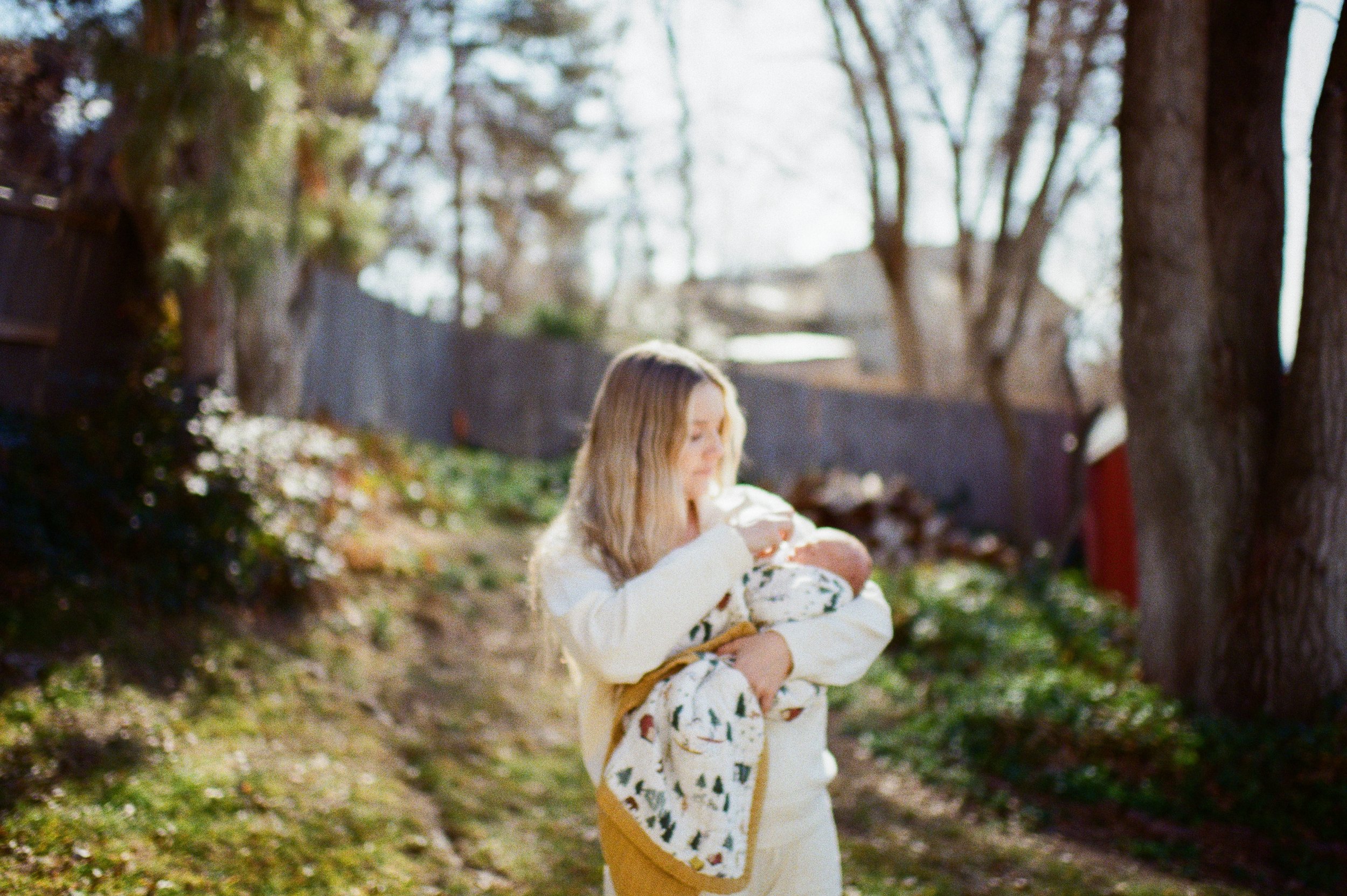 Film photography of product brand session showing natural grain