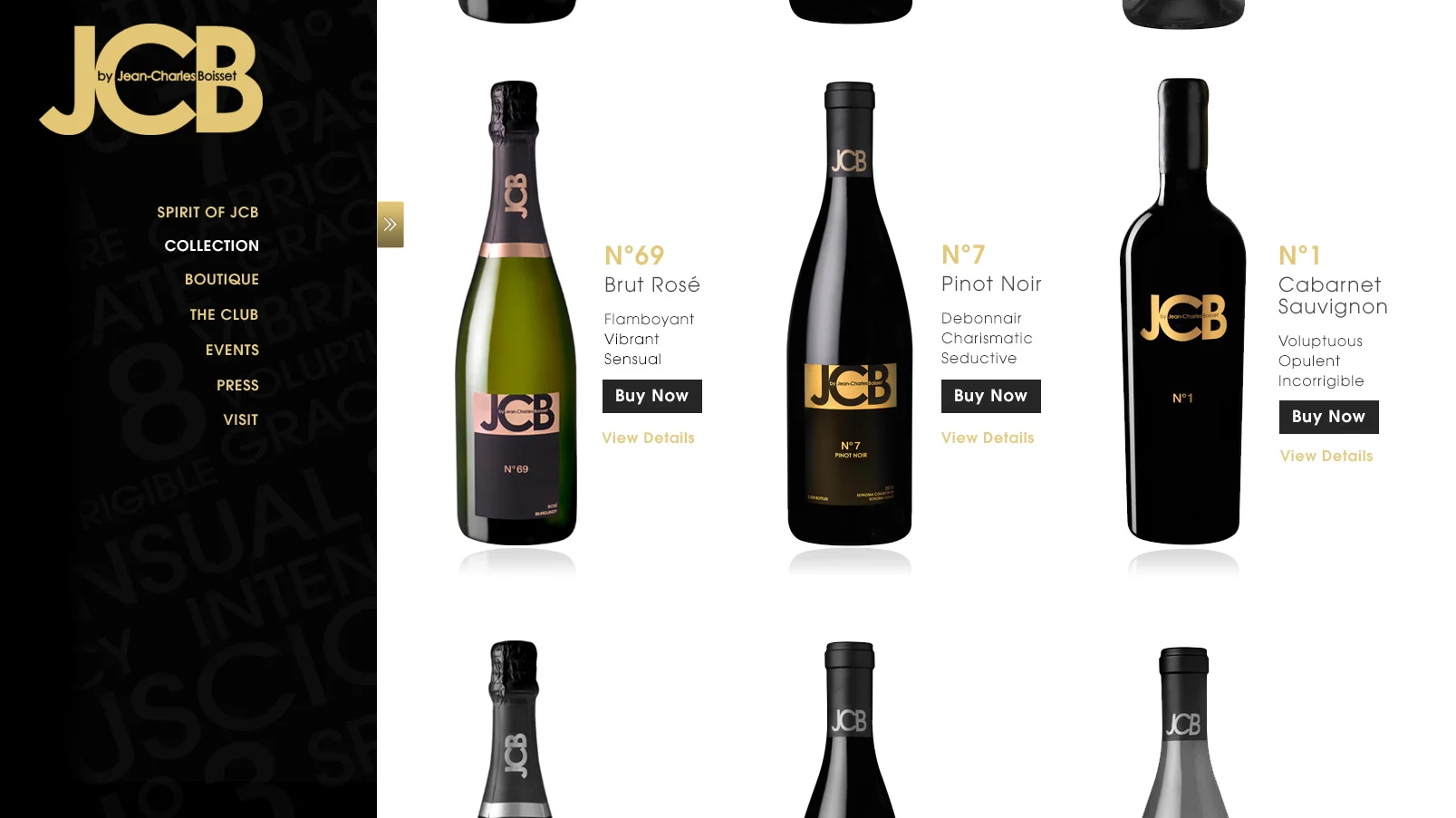 Wine List View Template: Shop wines. Integrated e-commerce experience.
