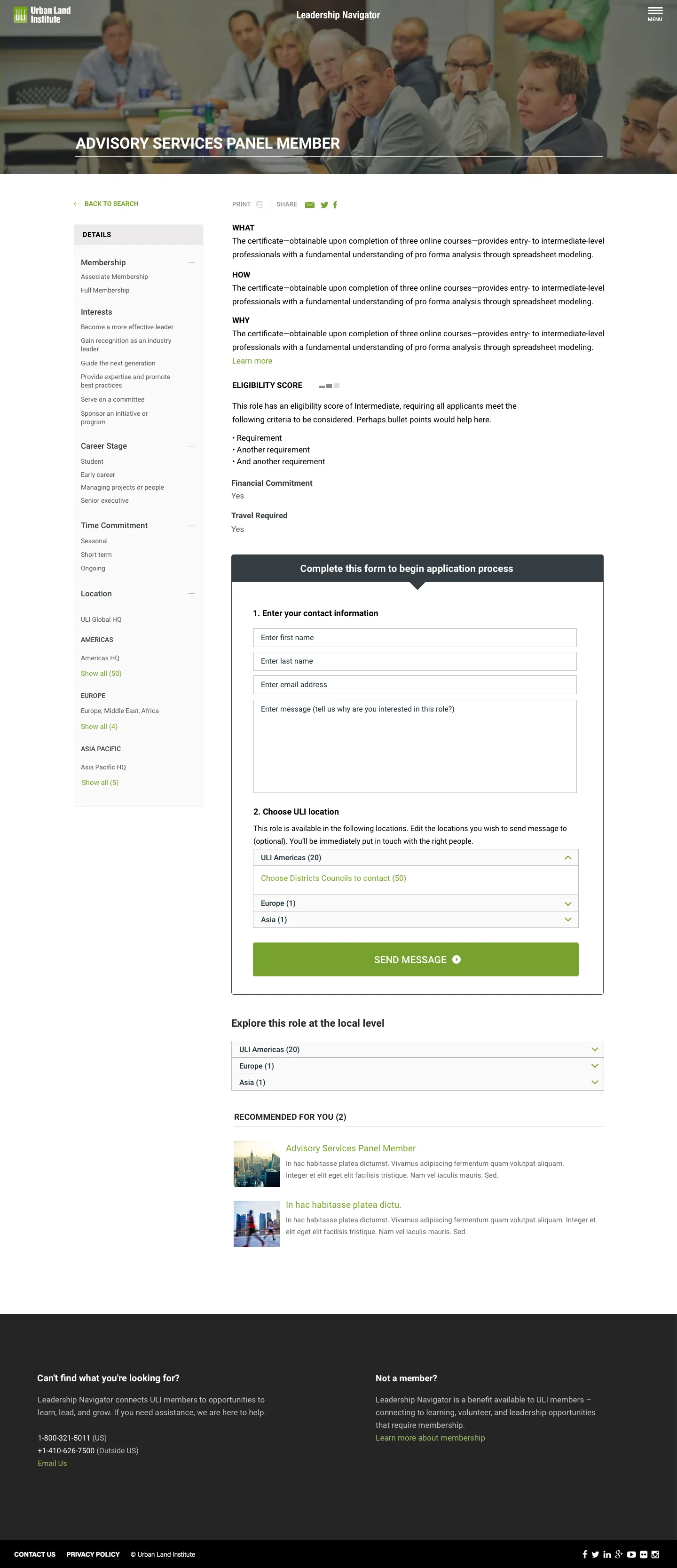 Each opportunity is easily managed through a custom WordPress CMS experience harnessing a variety of taxonomies. Form tracking supported by Zendesk.