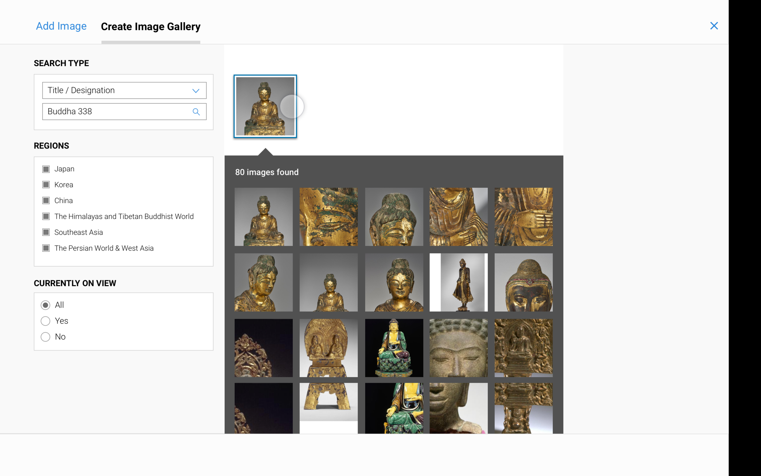 A custom WordPress plugin was designed and built to allow content authors to source official museum images residing in an enterprise DAM called Cortex.