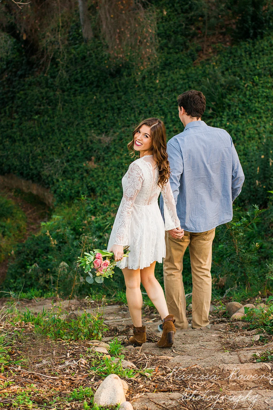 Golden hour engagement photo