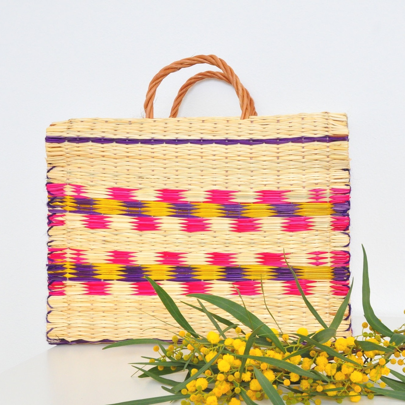 Portuguese Straw Basket Bag/ Linha