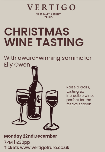 CHRISTMAS WINE TASTING with ELLY OWEN £30
