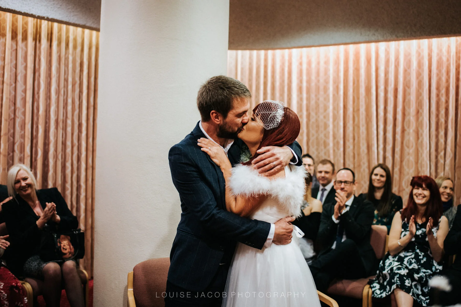 Documentary Wedding Photography first kiss