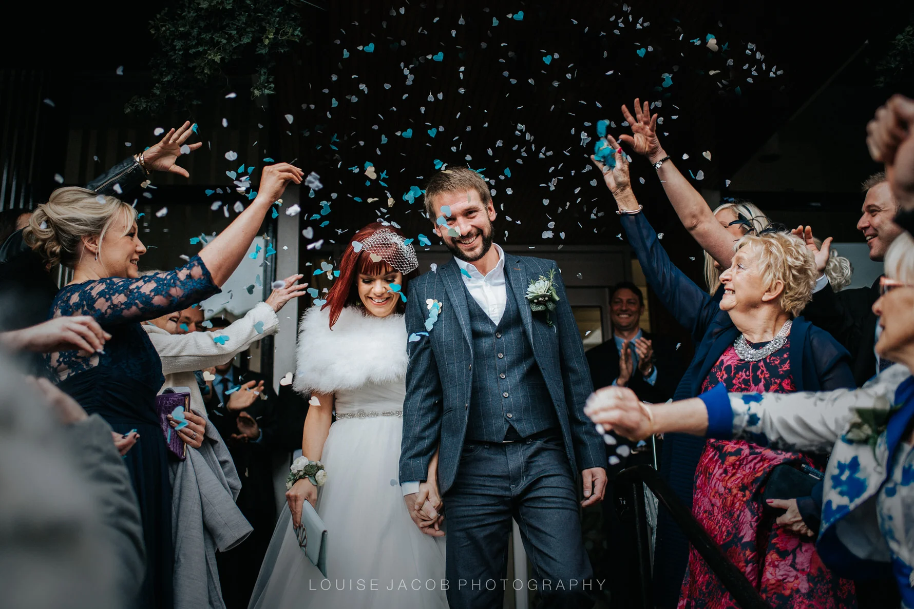 Wedding Photojournalism - the confetti shot