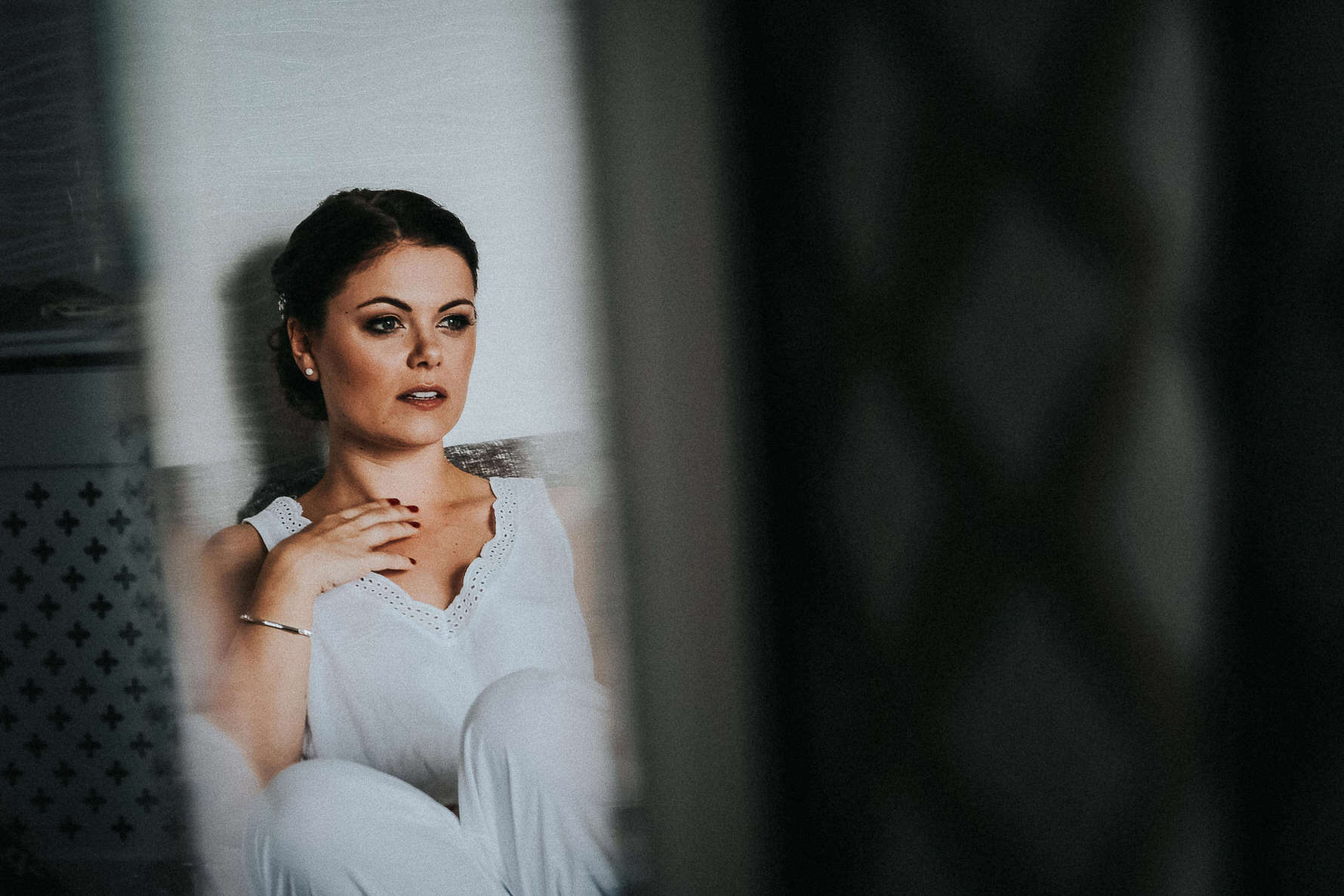 Wedding Photojournalism - A bride reflection in the mirror