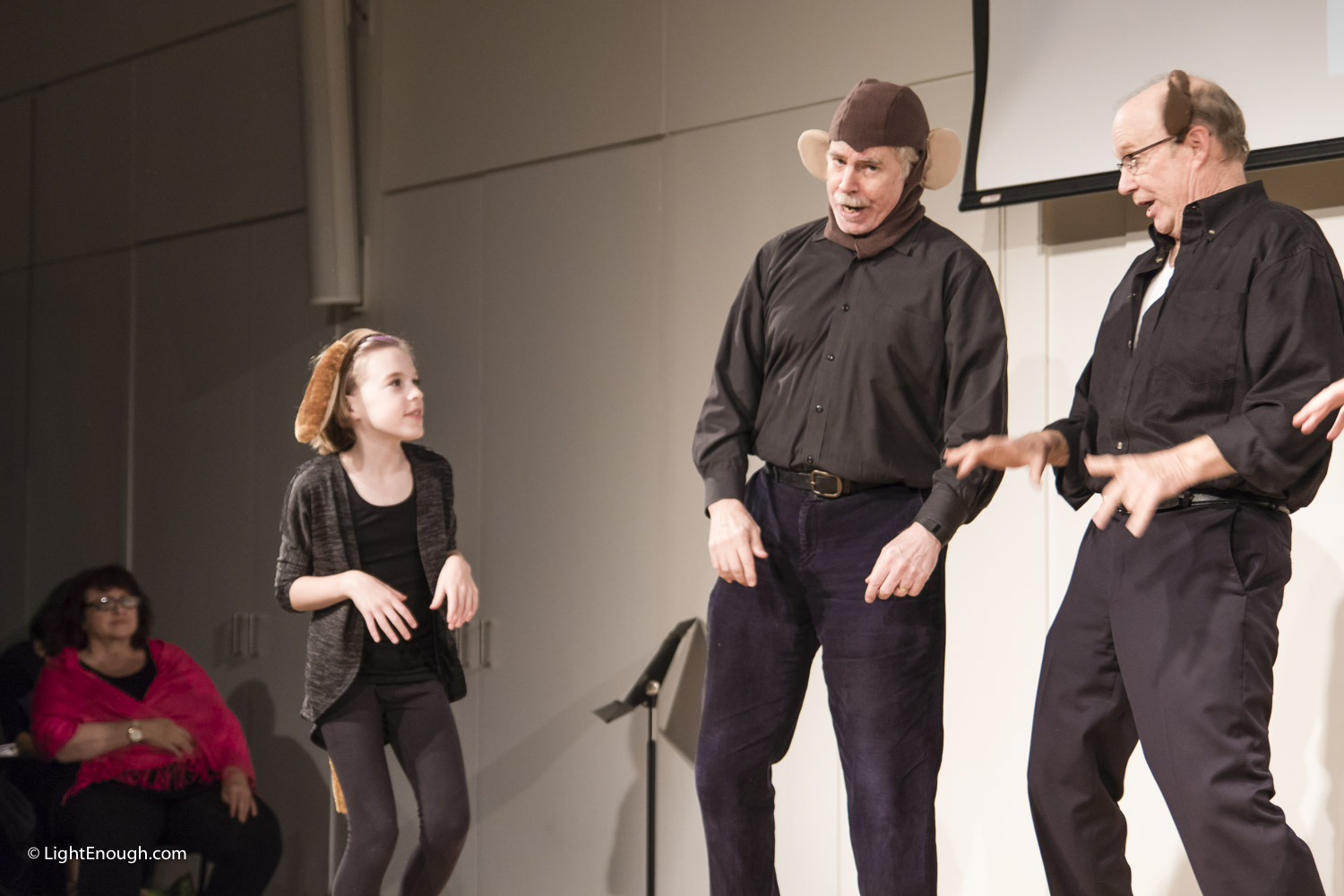  "Monkey Around", selection From Seusical (2008 production) featuring Chuck Ellis, Bob Kline & David Shilton at UUCA Chalice Theatre Cabaret 20 year review (2016)  Photo by John St Hilaire at www.lightenough.com 