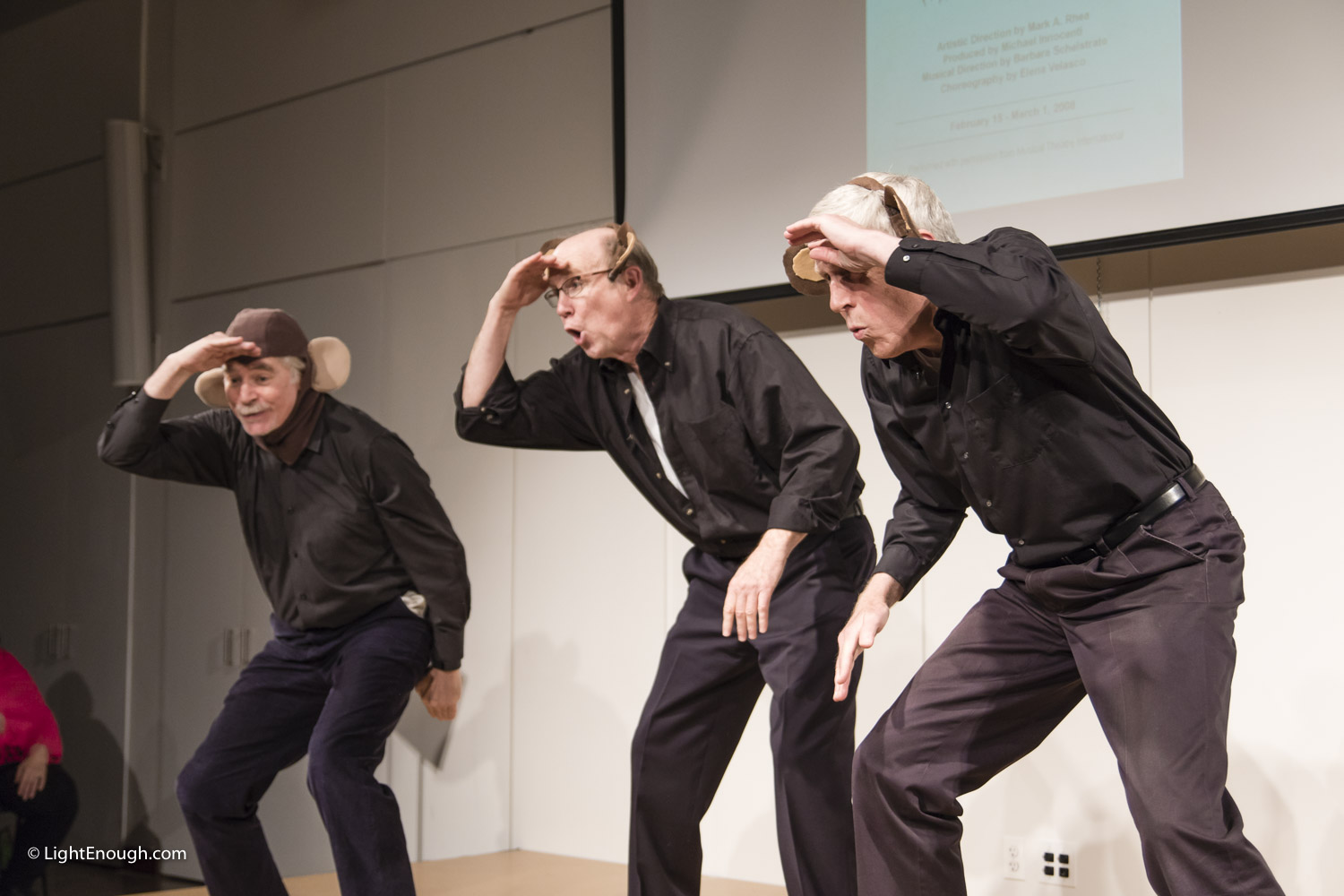  "Monkey Around", selection From Seusical (2008 production) featuring Chuck Ellis, Bob Kline & David Shilton at UUCA Chalice Theatre Cabaret 20 year review (2016)  Photo by John St Hilaire at www.lightenough.com 