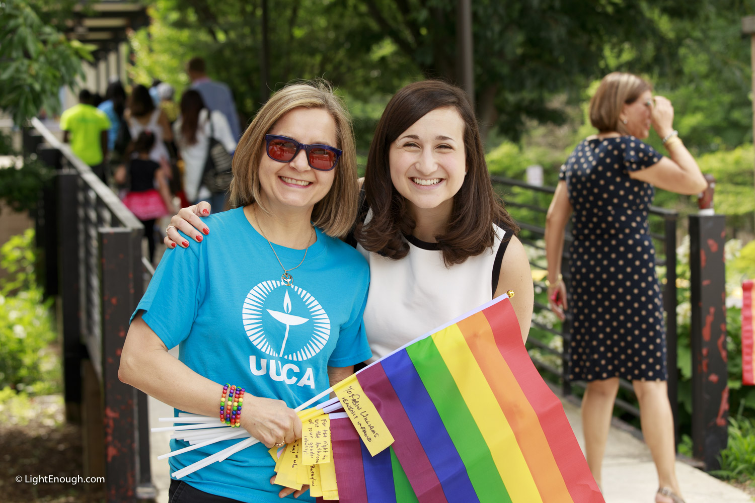  Arlington County Board Vice Chair Katie Cristol at UUCA Pride Flag day on Saturday June 3, 2017. Photo by John St Hilaire/LightEnough.com. 