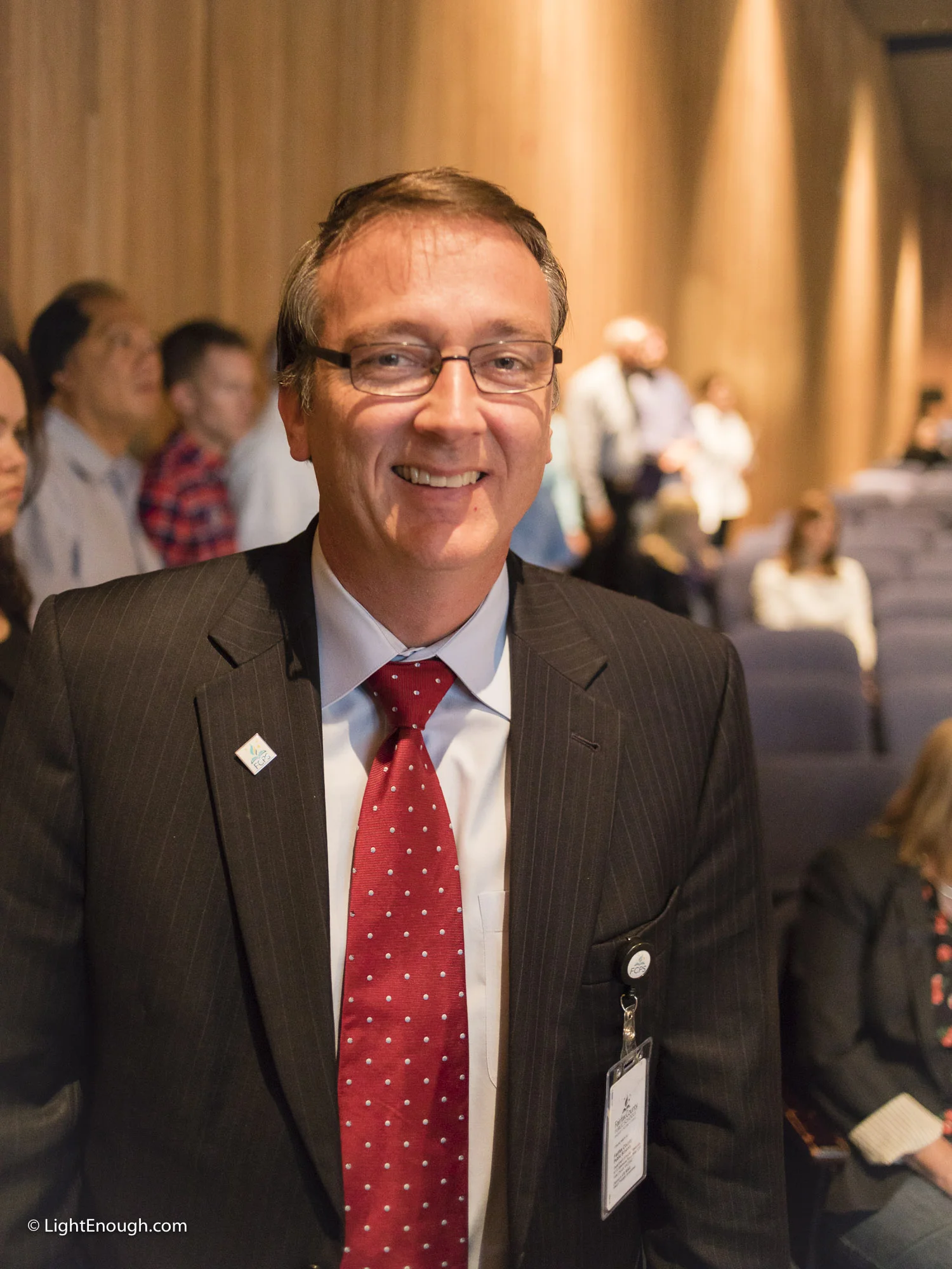 Dr, Scott Brabrand, Division Superintendent, Fairfax County Public Schools takes community feedback concerning a name change for JEB Stuart HS at the JEB Stuart HS auditorium on Saturday Sep 9, 2017. Photo by John St Hilaire / LightEnough.com.
