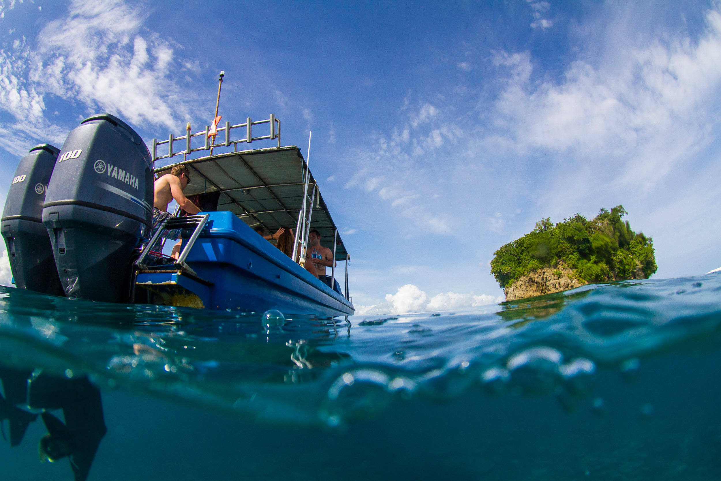 2 X 100 HP motors means we get you to the waves fast!