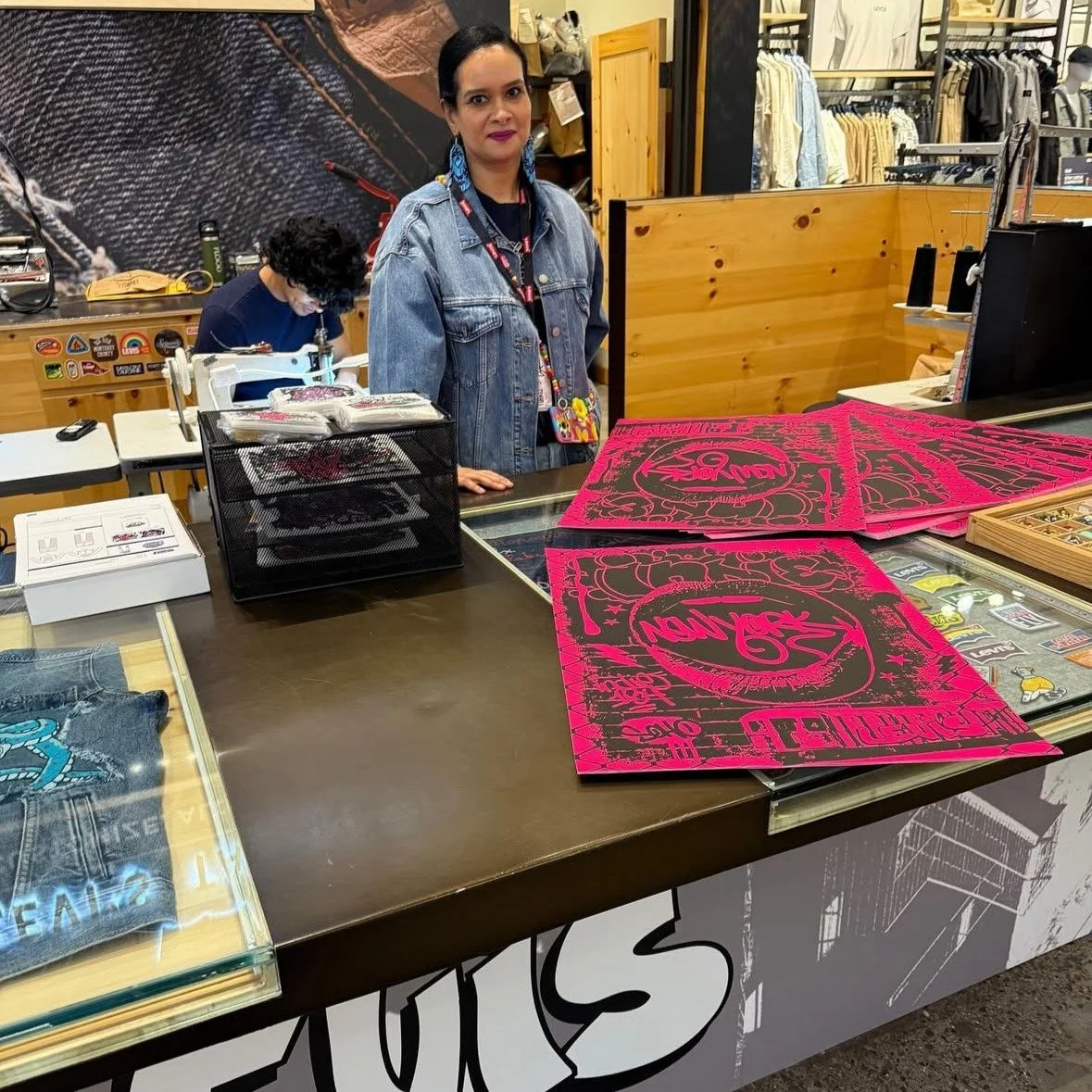 Still buzzing from the amazing energy at the Levi&rsquo;s SoHo store 🎨✨ Honored to be the Artist in Residence, sharing my world of color, graffiti, and expression with the @levis fam. Thank you to everyone who pulled up and showed love&mdash;this is