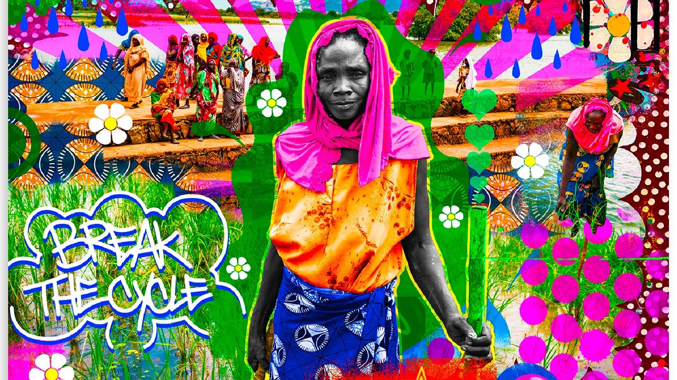 ⚡️Break the cycle ⚡️This piece is about power and possibility &mdash; a rallying cry honoring women who are breaking free from poverty and opening brighter horizons with every harvest. 🌾 The woman at the center isn&rsquo;t just a farmer; she&rsquo;s