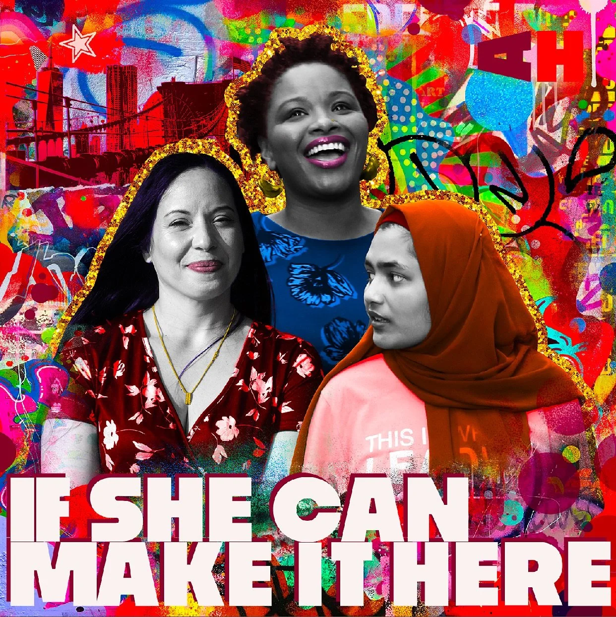 💥So hyped to share my latest cover art collabs for @amplifyher_nyc&rsquo;s new podcast series &ldquo;If She Can Make It Here&rdquo; 🎧✨This series celebrates the unstoppable women shaping NYC &mdash; their grit, their dreams, their power. The first 