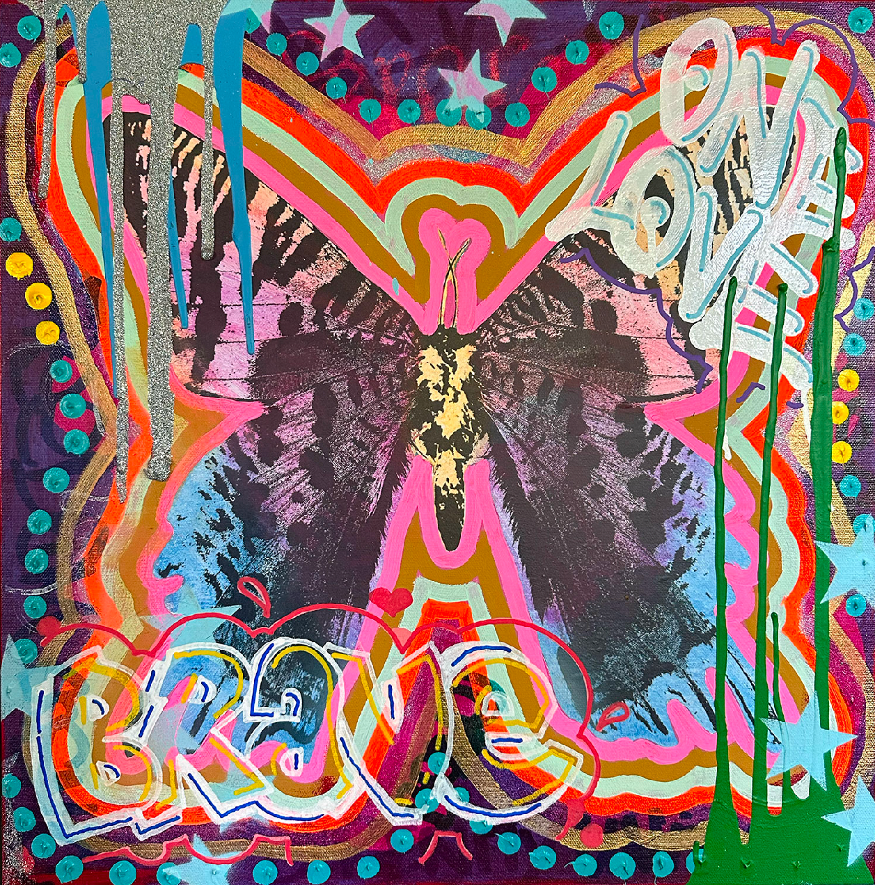 painting, butterfly, street art, graffiti, pop art, collage art, empower