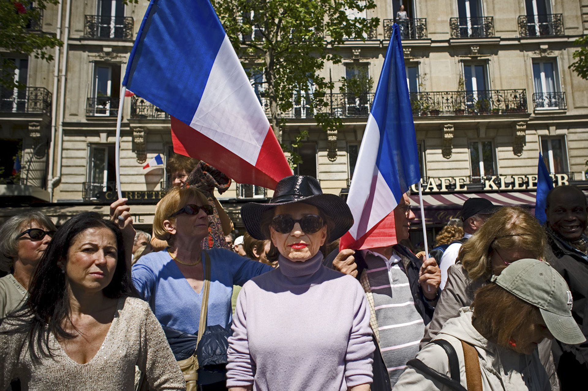  1er mai 2012, Paris, Esplanade des droits de l'homme, rassemblement de soutien à NIcolas Sarkozy. 