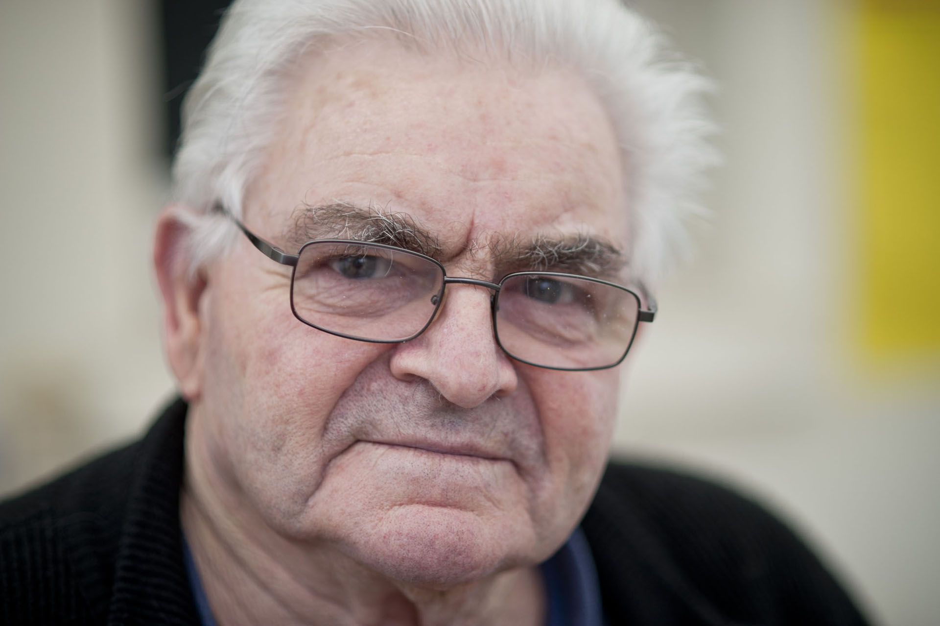  Alphonse Fresneau, 83 ans, concerné par l'arrêté d'expulsion du 25 janvier 2016. 

ZAD DE NOTRE DAME DES LANDES, Lieu dit LES DOMAINES Mercredi 27 janvier 2016. 