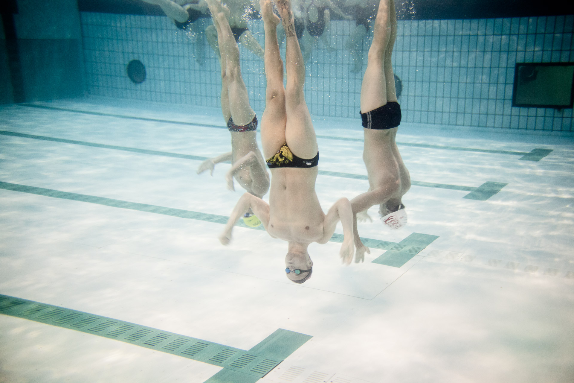  Paris, 13 Mai 2013. Un des derniers entrainements de l'équipe de natation synchronisée de l'équipe du Paris Aquatique avant le tournoi de Paris, qui s'est tenu du 17 au 21 Mai 2013.

Paris, 13th May 2013. One of the last trainings for the Paris Aqua