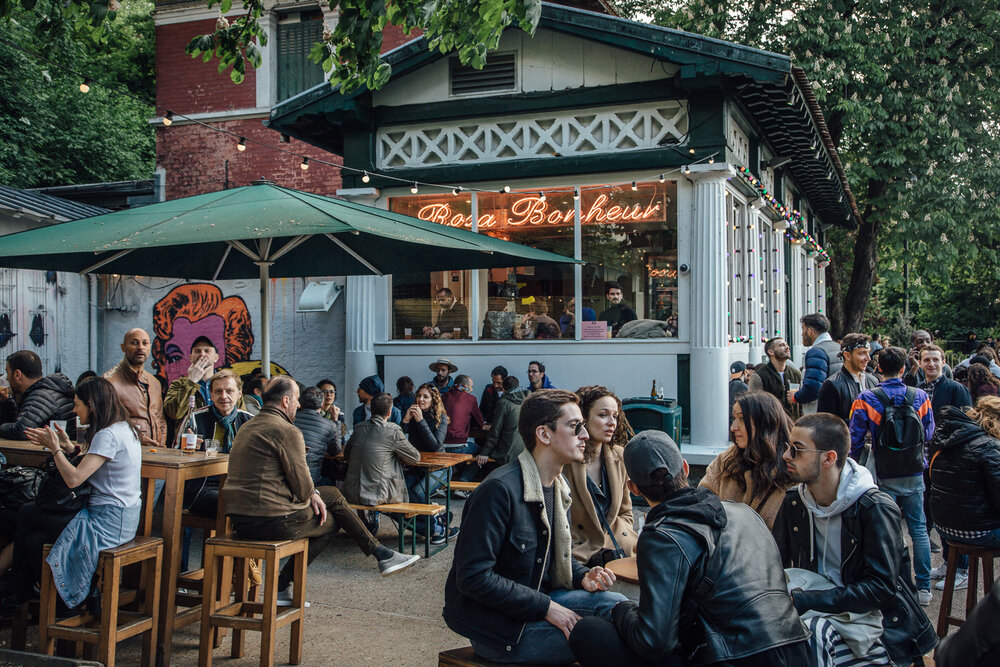  PARIS, FRANCE – MAY 12: Customers outside Rosa Bonheur on May 12, 2019 in Paris, France.(Photo by Cyril Marcilhacy/item For The Washington Post) 