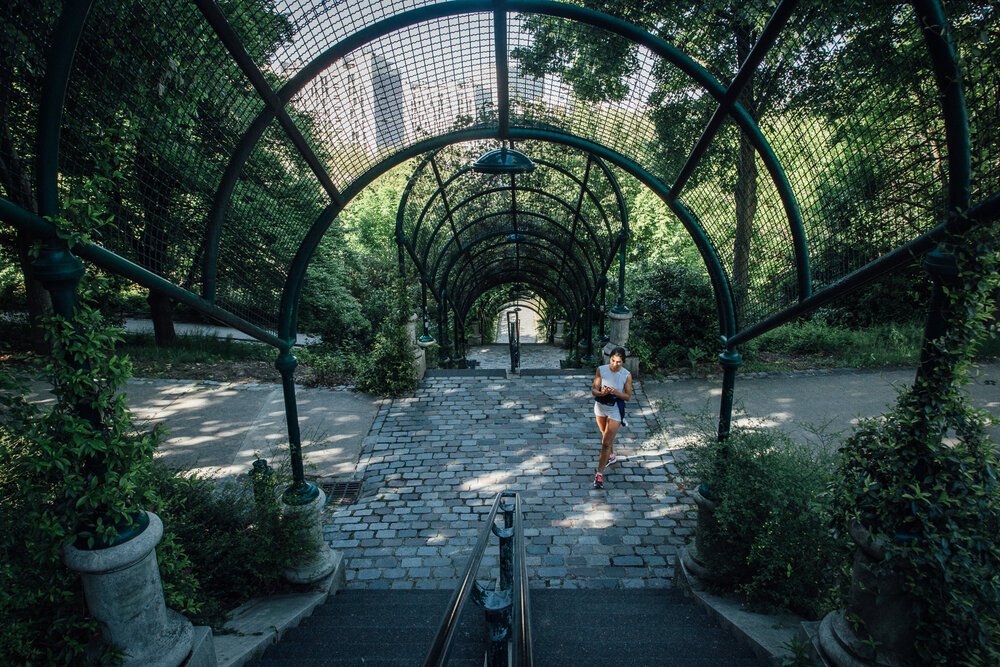  PARIS, FRANCE – MAY 14: A woman walks in Parc de Belleville on May 14, 2019 in Paris, France.(Photo by Cyril Marcilhacy/item For The Washington Post) 