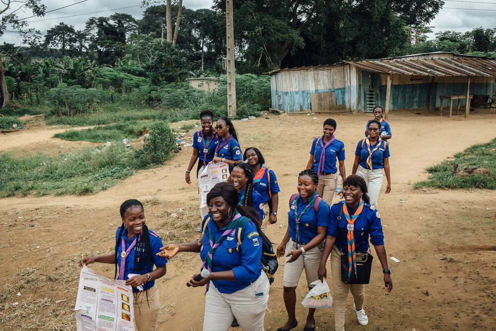  Sensibilisation, prévention et dépistage du cancer du sein et col de l'utérus dans le village ayant accueilli le Jamboree 2019. 