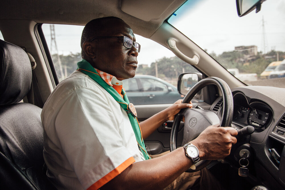  Abidjan, le 5 Septembre 2019. Fabrice, scout depuis près de 40 ans, par ailleurs dirigeant d'une PME d'une quinzaine de personnes. 