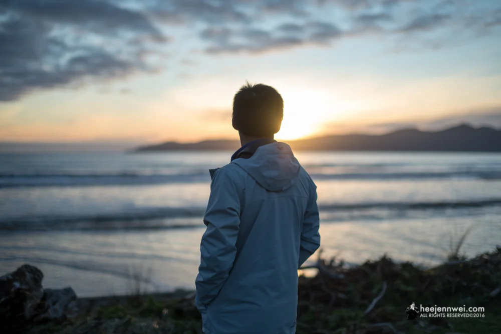 Sunset at Waikawa Beach. 