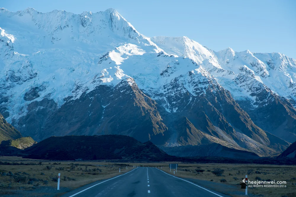 Towards the snow mountain. 