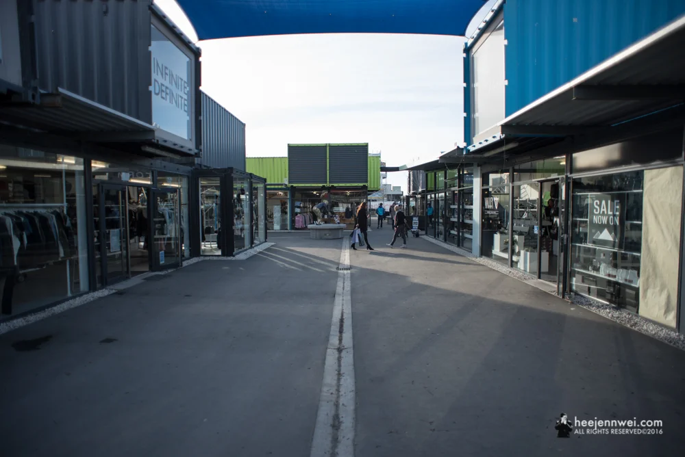 Re:START Mall is an outdoor retail space with temporary buildings made from shipping containers. Opened in Oct 2011, rebuilding the strength of Kiwis after the severe quake. 
