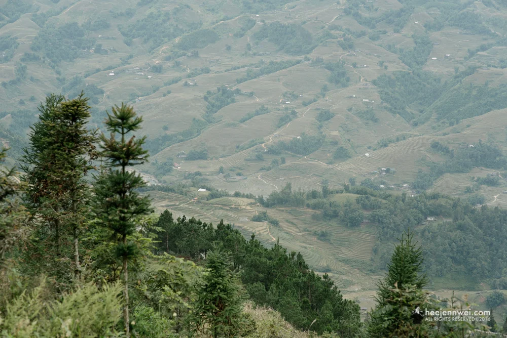 From above the Ham Rong Mountain, overlooking Muong Hoa Valley, where we will bring crossing on the next day.