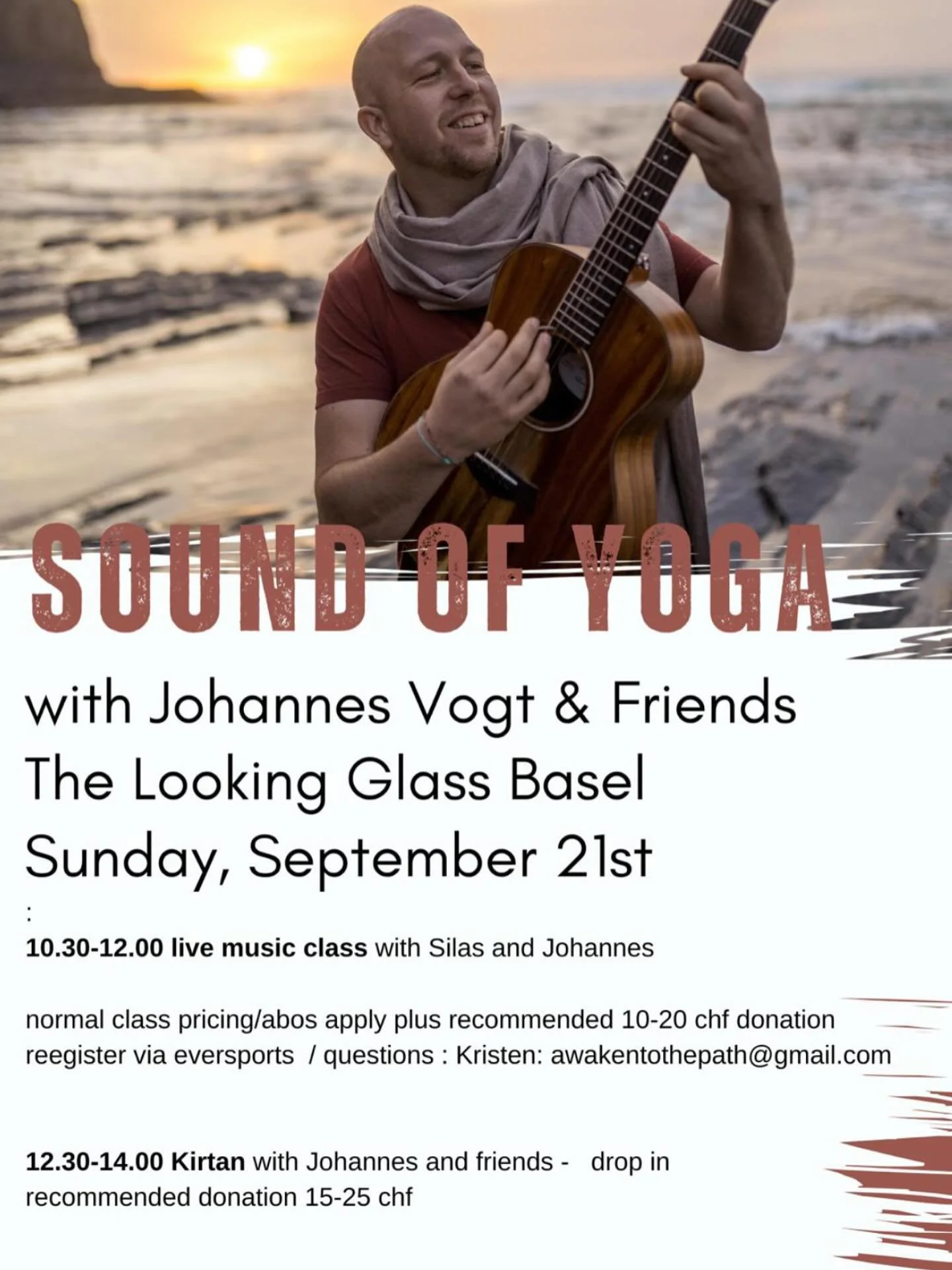 The Sound of Yoga
with @johannesvogt and friends
Sunday, September 21st
Live Music Class and Kirtan
10.30-12.00 live music vinyasa class with @silasbluemel and @johannesvogt
• register via eversports - normal class rates / abos + 10-20 chf s