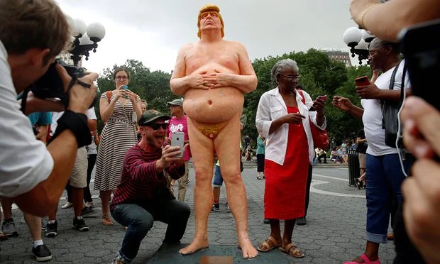 Anarchist group installs nude Donald Trump statues in US cities