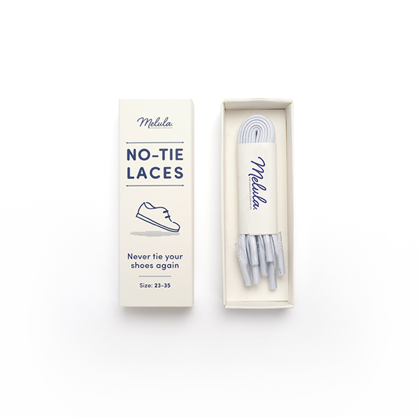 White No-Tie Laces — Melula