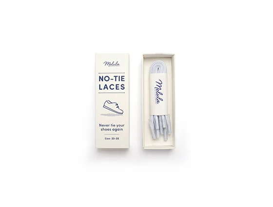 White No-Tie Laces 