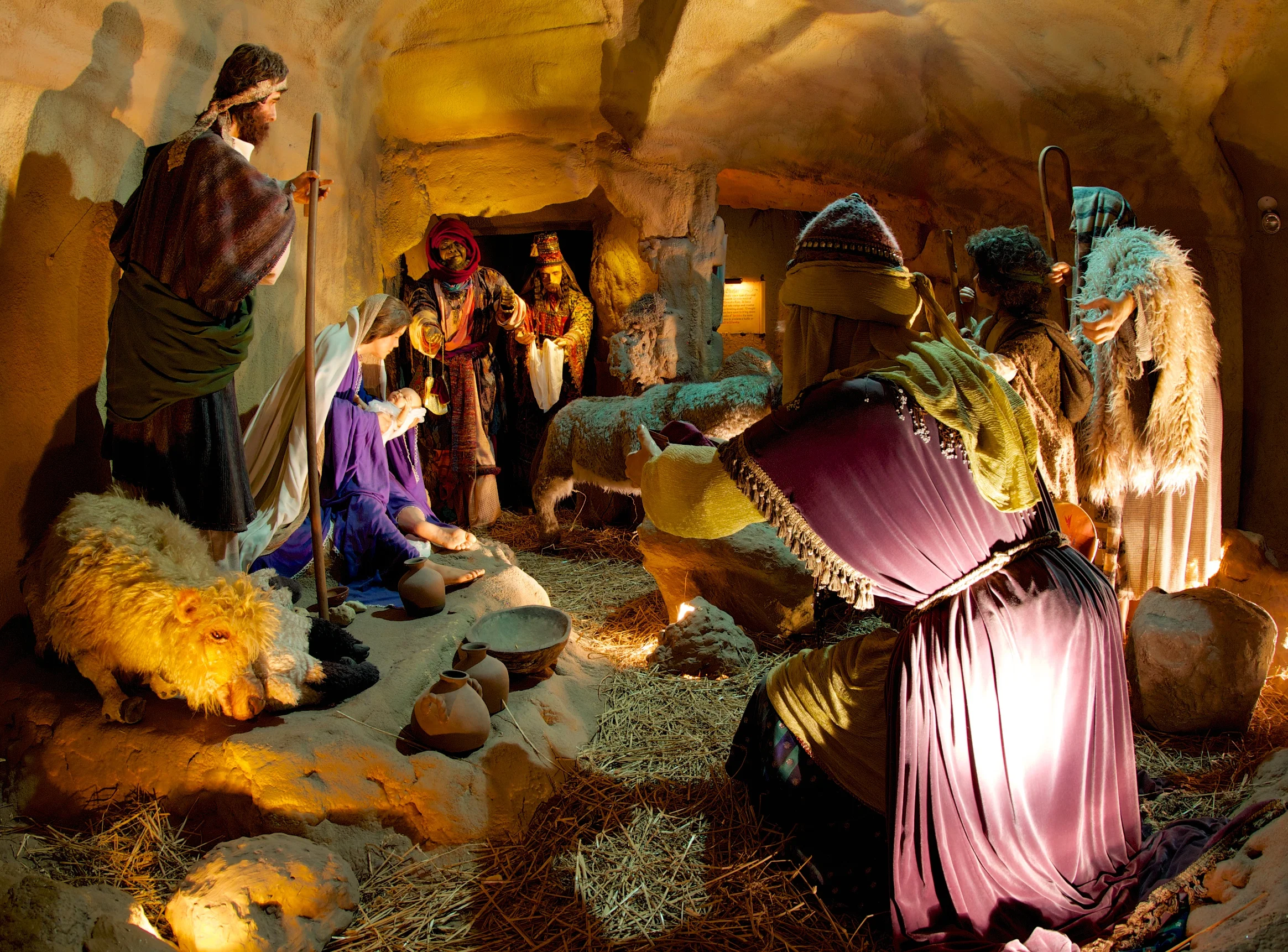Figure 12: The First Christmas , the last exhibit experienced by visitors to the National Christmas Center, is a walk-through recreation of the sights and sounds of the Holy Land at the time of the birth of Christ.