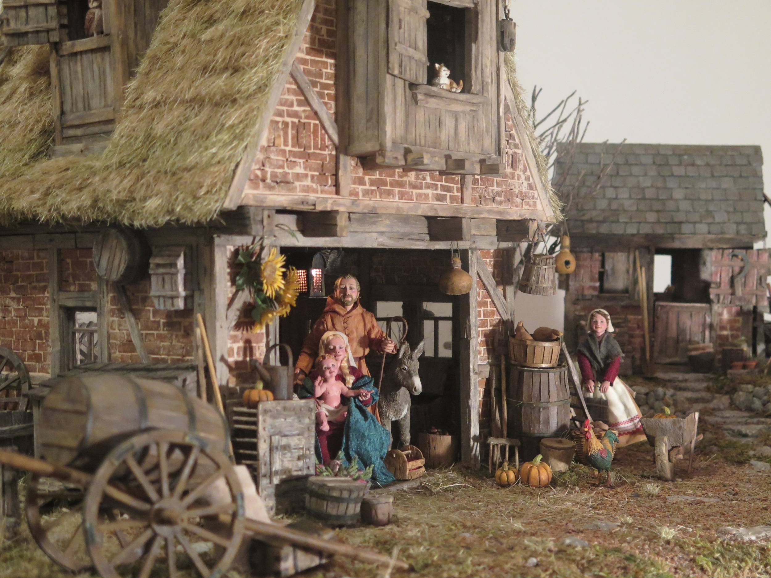 A 16th-Century-style Flemish Nativity created by R. Michael Palan and Karen Loccisano.