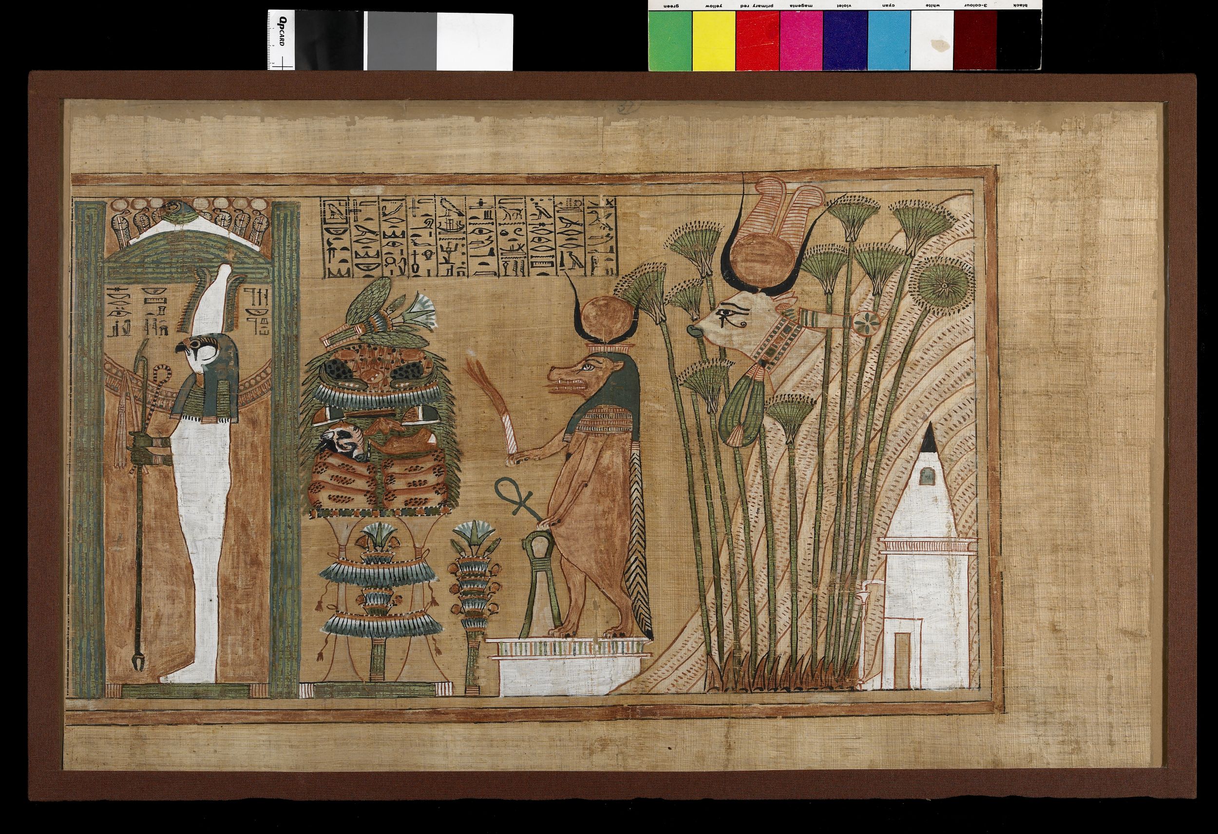 Figure 9: The goddess Ipet wearing a horned sundisk crown. Ipet is depicted in a form identical to that of Tawaret. From the Book of the Dead papyrus of Ani dating to the Nineteenth Dynasty of the New Kingdom (ca. 1292 BCE). British Museum EA10470, 37.