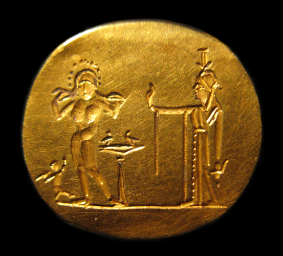 Roman Ring Depicting Isis (Right) and Aphrodite (Left)