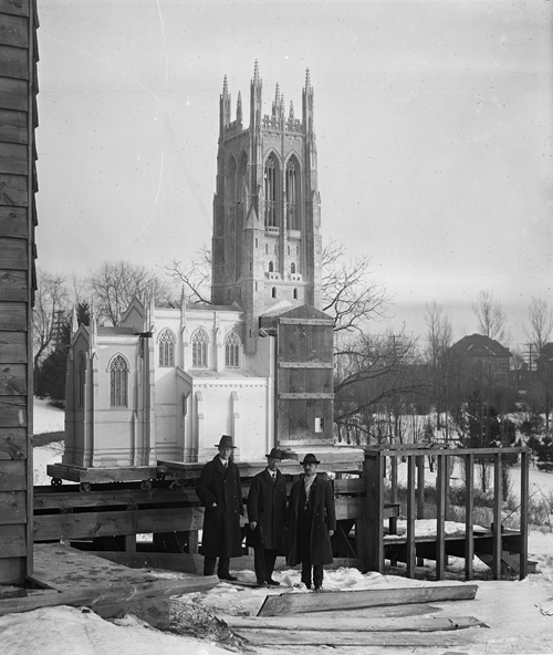 Scale model of Bryn Athyn Cathedral on Rails