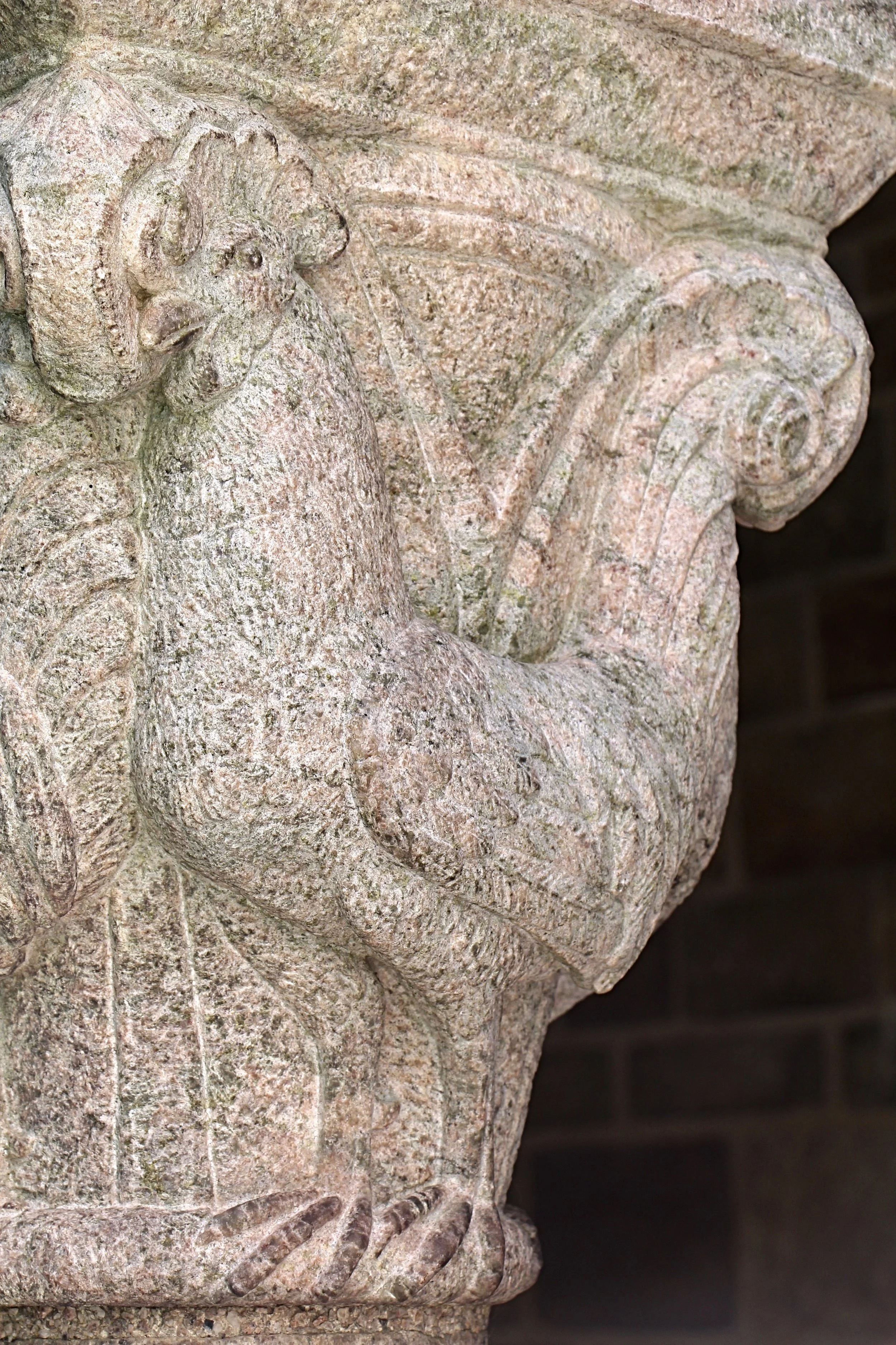 Figure 21: Cloister capital, north side: rooster.