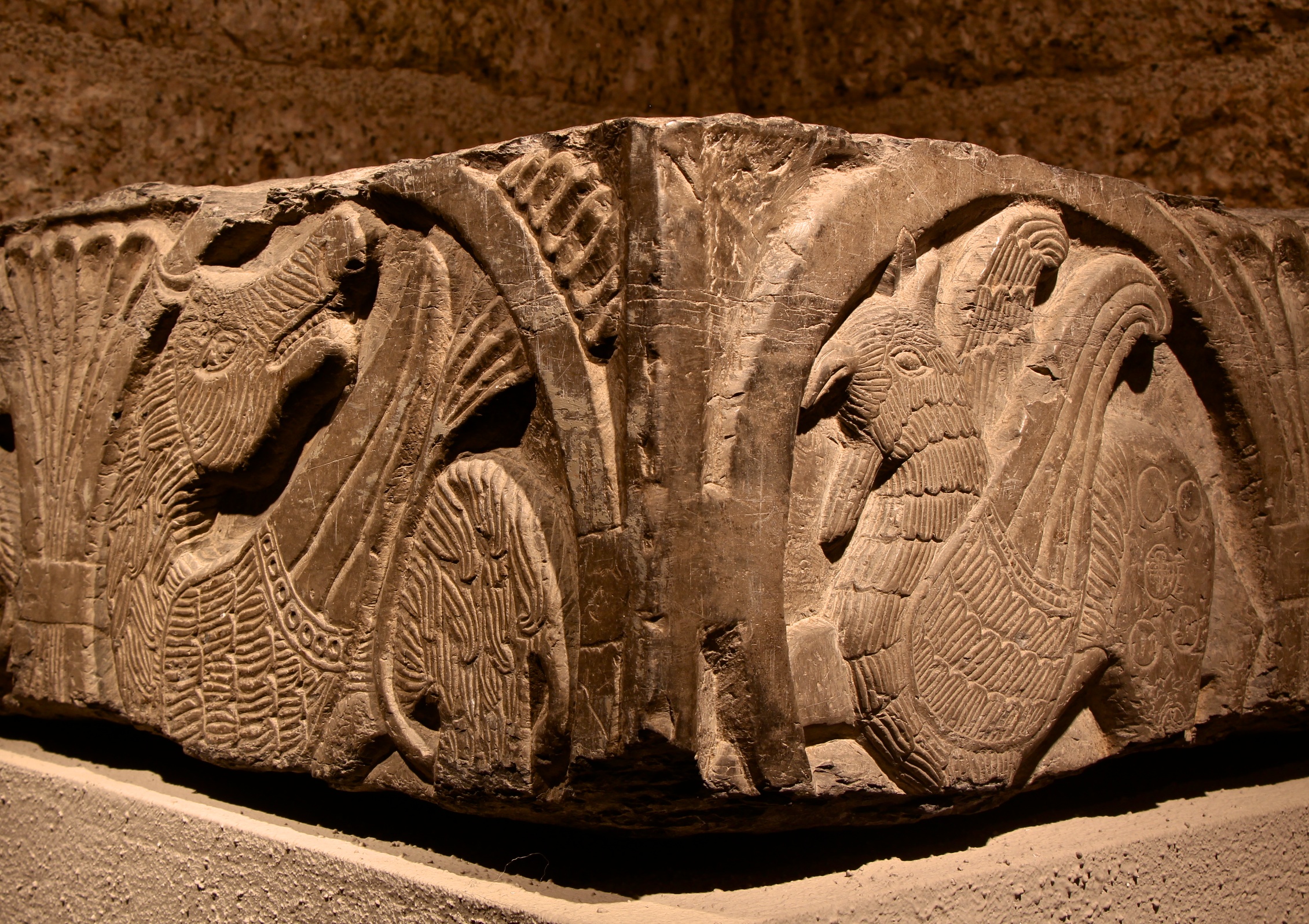 Figure 8: Baptismal font with griffins and winged lions. (09.SP.1)
