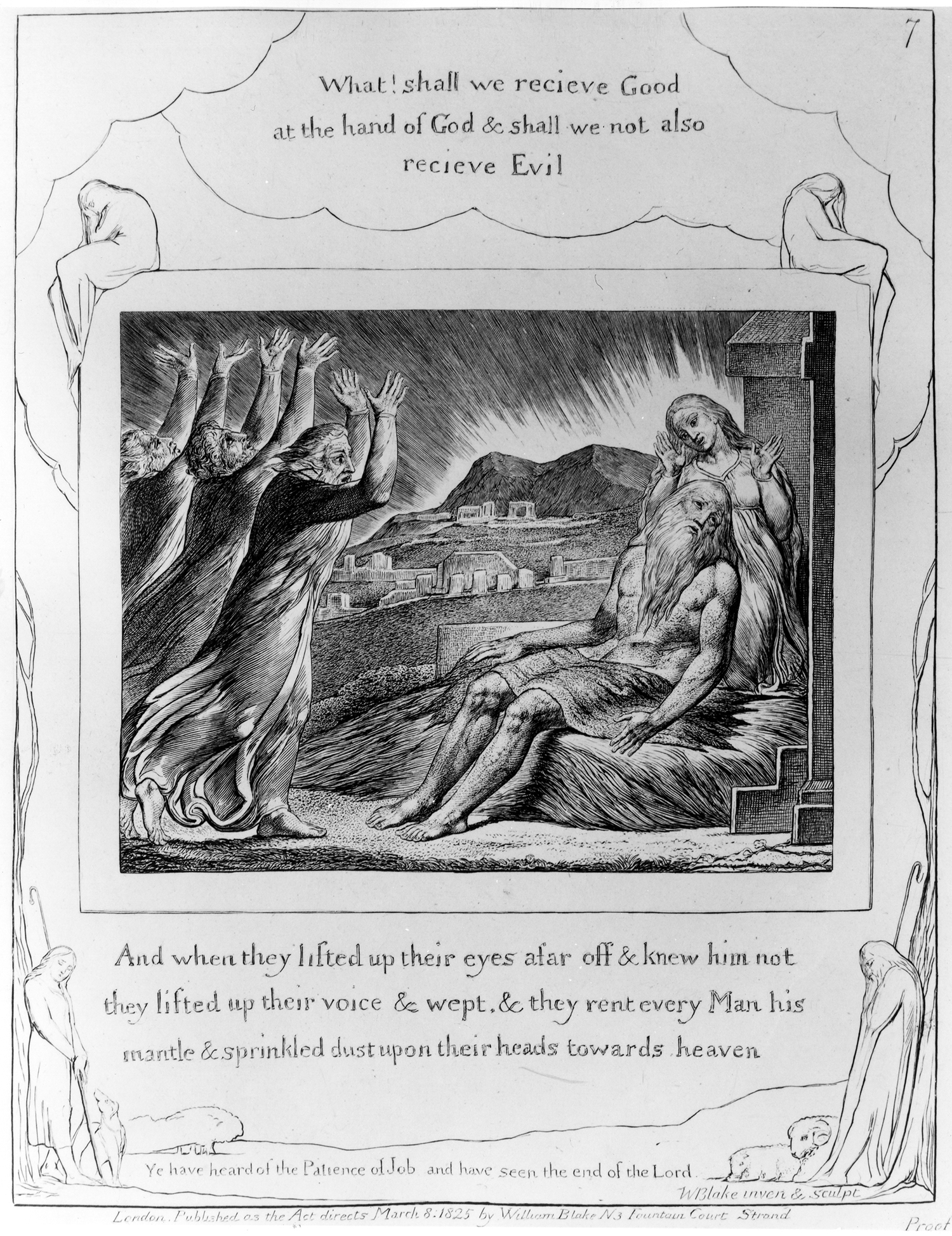Illustrations of the Book of Job (plate 7), William Blake (1757-1827) Engraving (1825; 07.PR.721)
