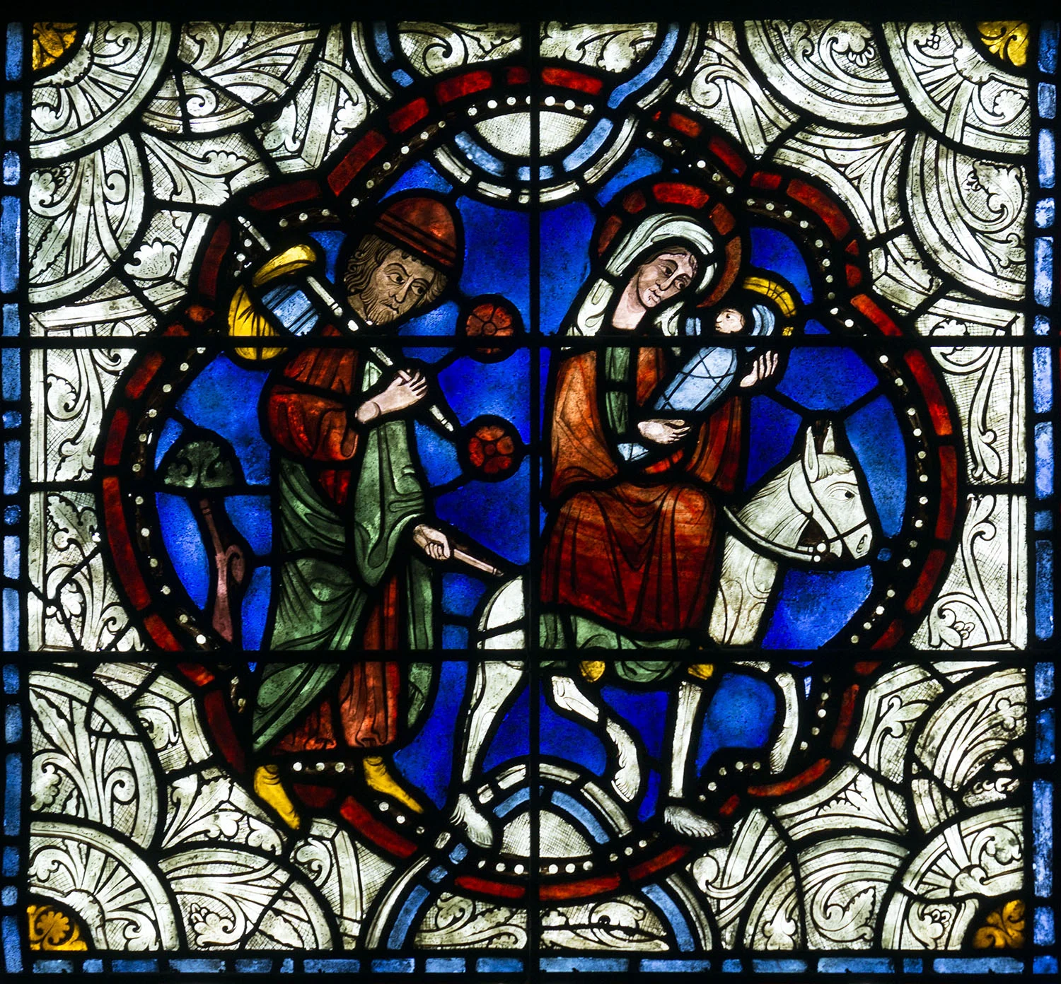 Figure 8: Detail of the Flight into Egypt medallion in Glencairn’s Chapel.