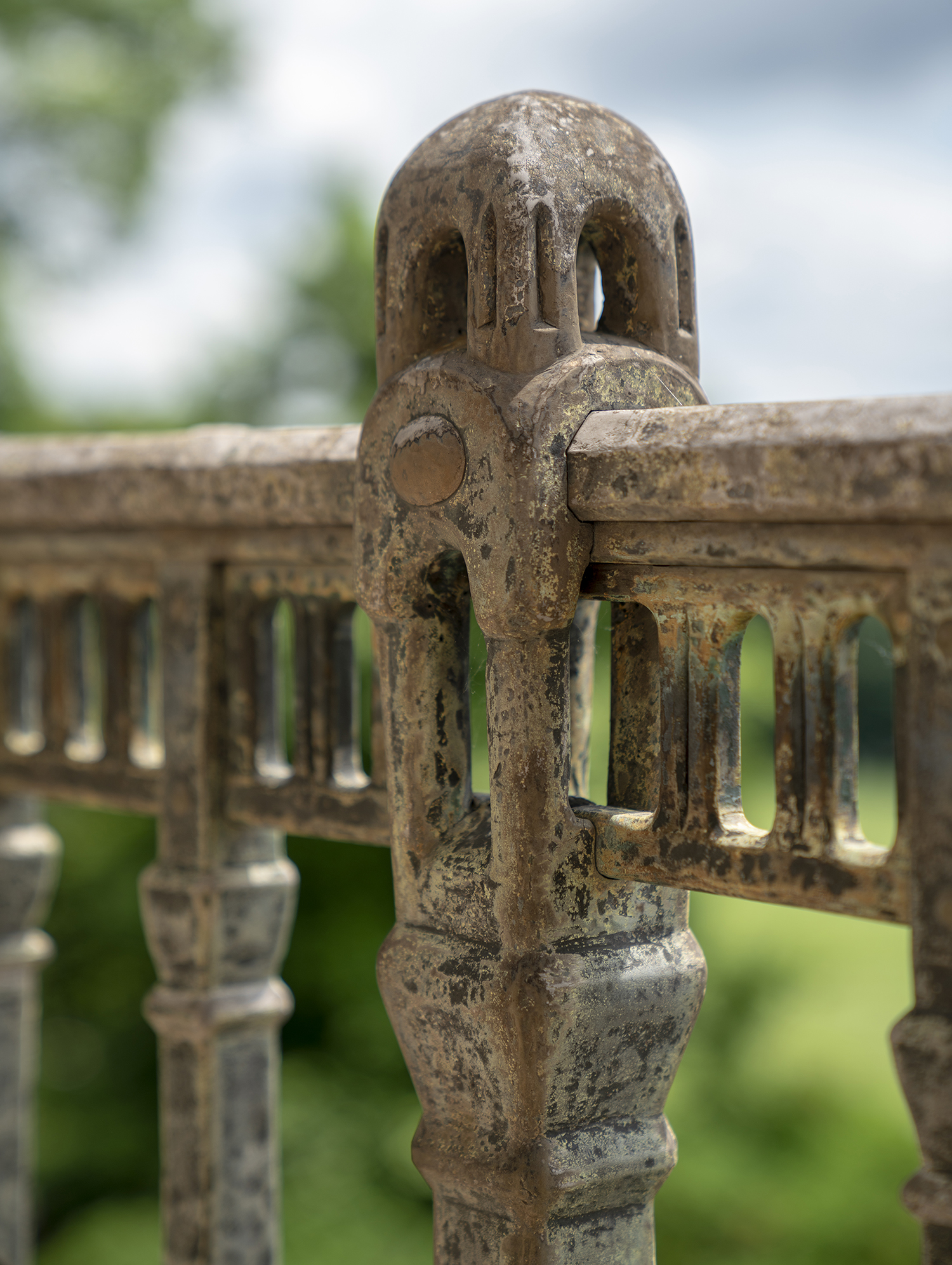 Figure 23: A detail of the remarkable metalwork skills used to create the Monel metal railing.