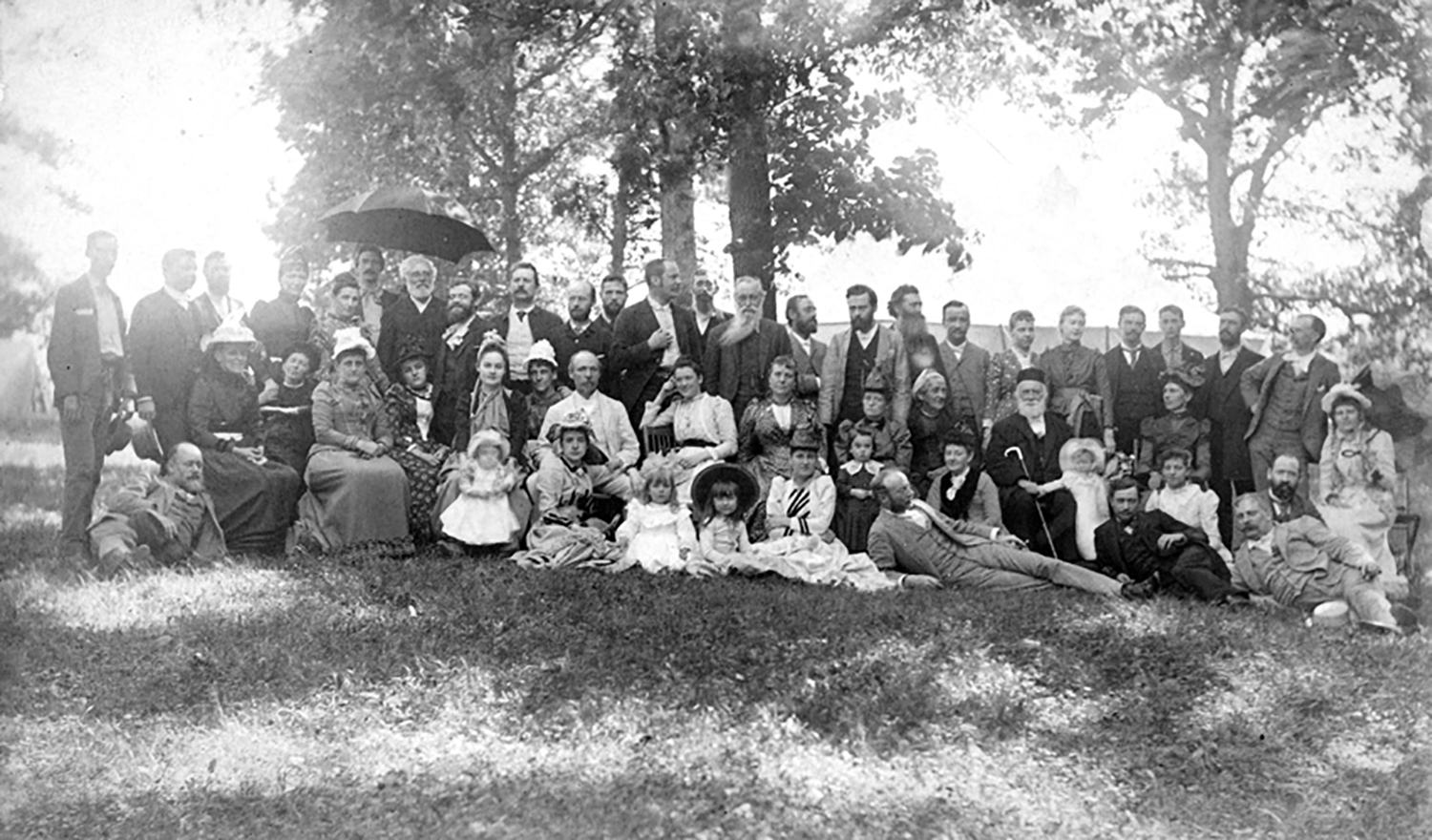 Figure 1: After an initial purchase of 84 acres in 1889, John Pitcairn, a wealthy industrialist and member of the Philadelphia congregation, continued to acquire land for the New Church community, including hundreds of acres from Charles Holt, James Marsh and other farmers in the immediate vicinity. In the 1890s the congregation began holding summer worship services and meetings on Knight’s Hill, the future site of Cairnwood, Bryn Athyn Cathedral and Glencairn (pictured here circa 1891). Photo: Glencairn Museum Archives.