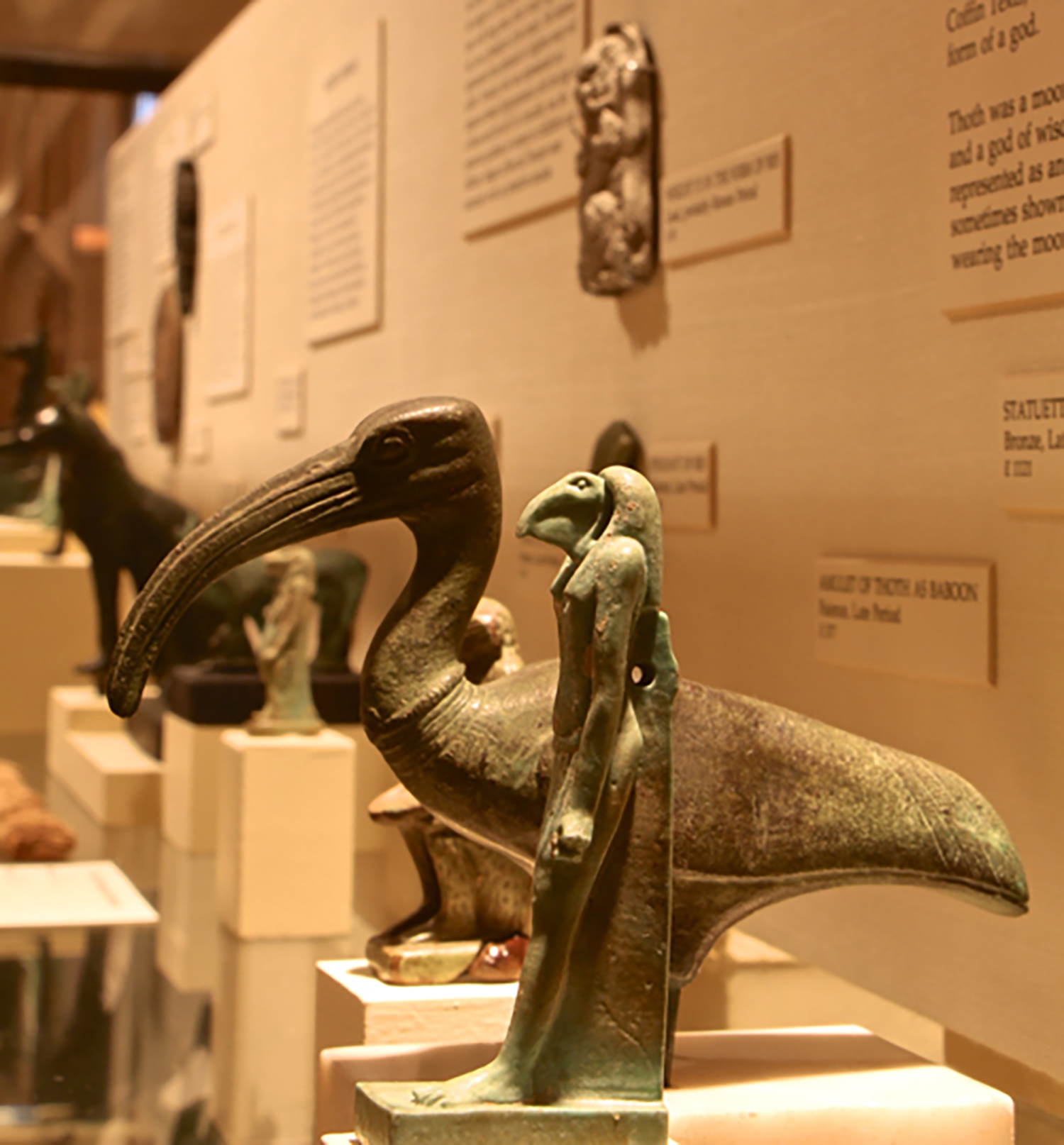 Figure 8: Objects from the Lanzone collection, now in Egyptian Pantheon exhibit in the Egyptian Gallery at Glencairn Museum.