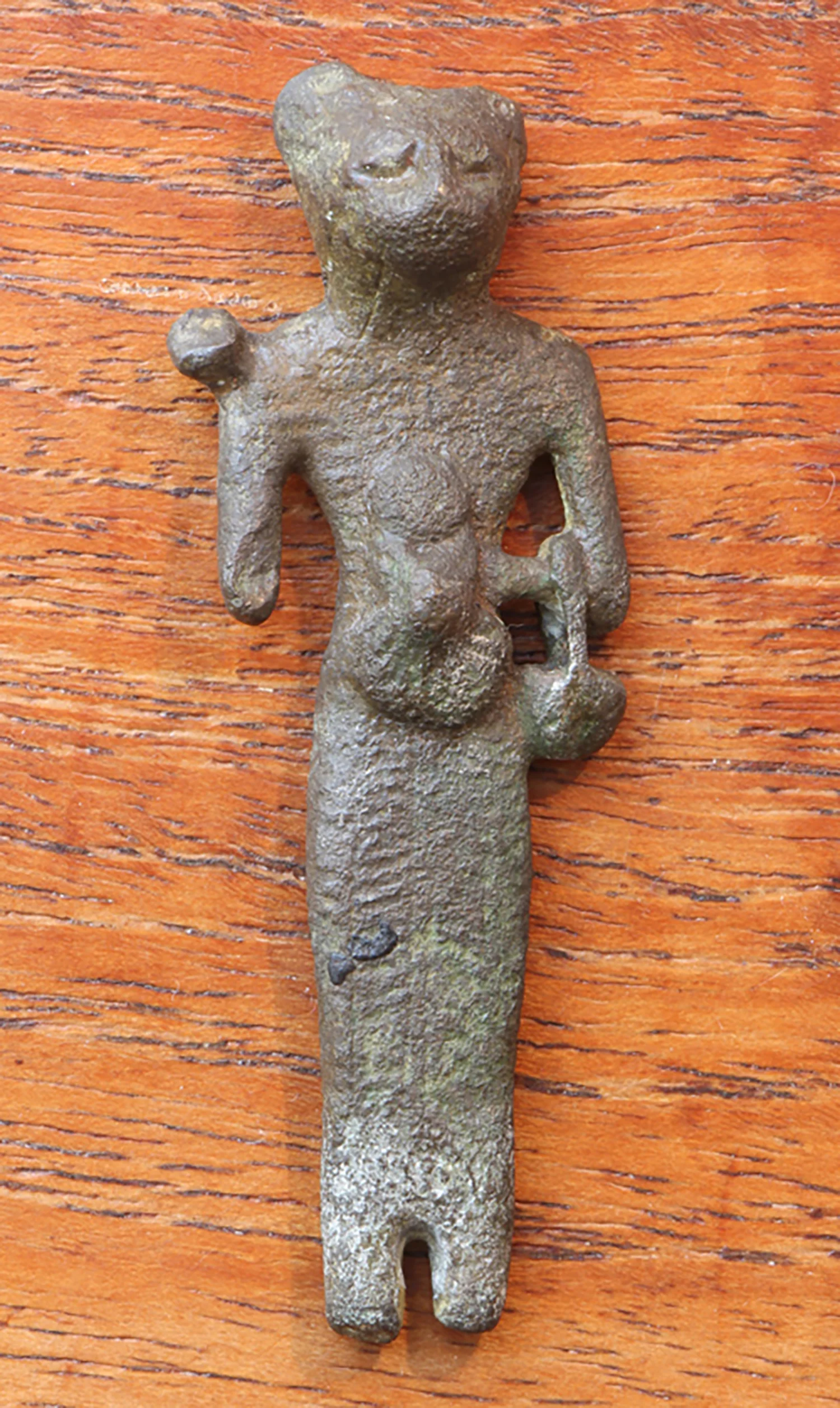 Figure 13: Bronze votive of a standing Bastet, Late Period (664-332 BCE). Glencairn Museum E969.